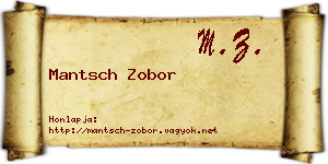 Mantsch Zobor névjegykártya